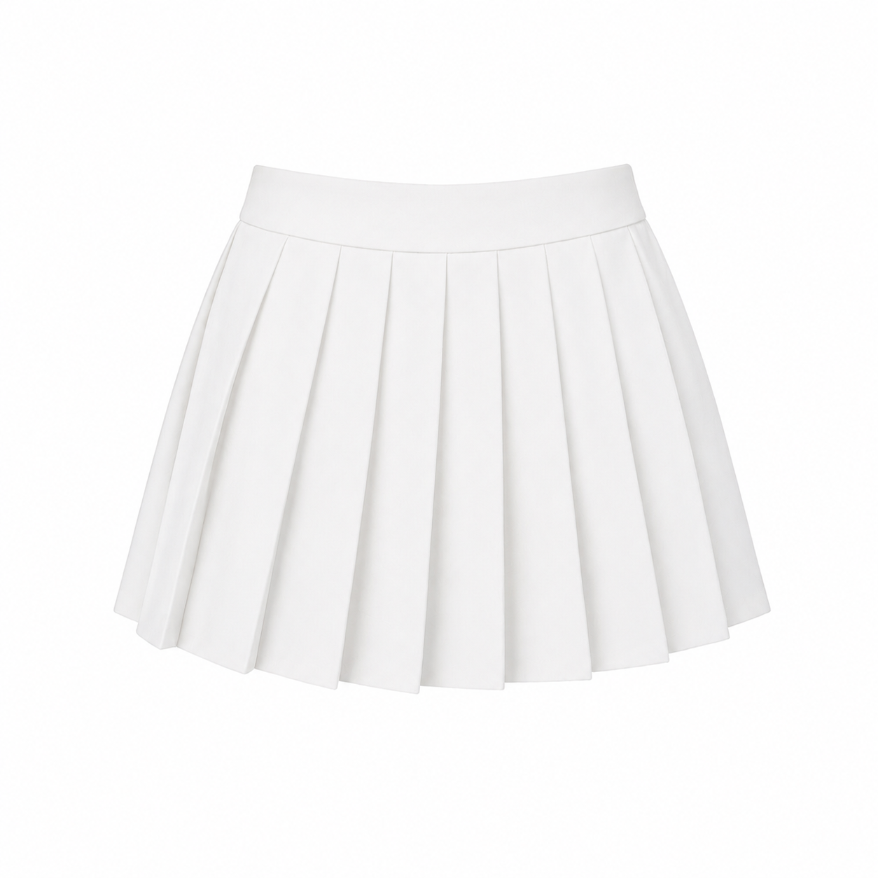 KA Alabaster White Tennis Pleat Skirt